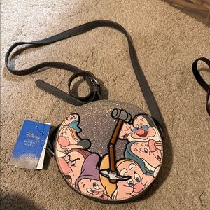 Danielle Nicole Disney Dwarfs Crossbody Bag - Black and Multicolor